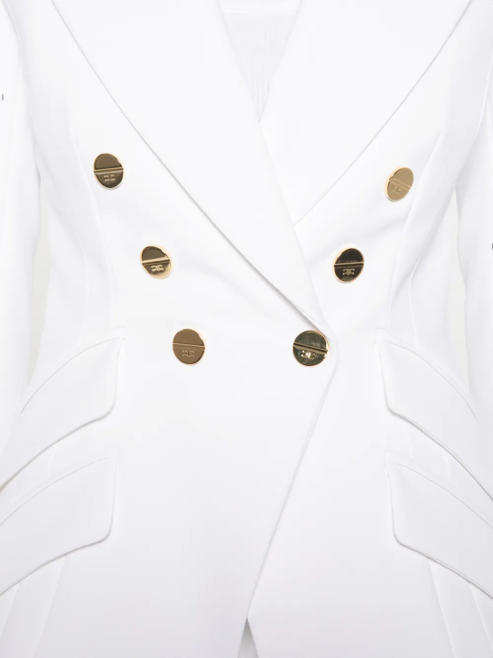 Elisabetta Franchi Jack met cropped mouwen Wit