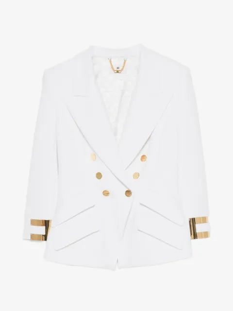 Elisabetta Franchi double-breasted three-quarter sleeve jacket