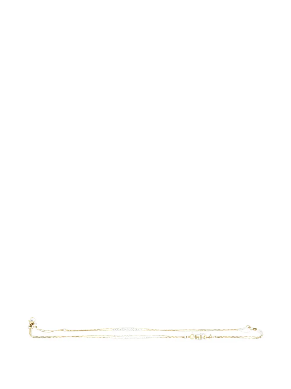 Chloé lariat logo-plaque belt necklace - Oro