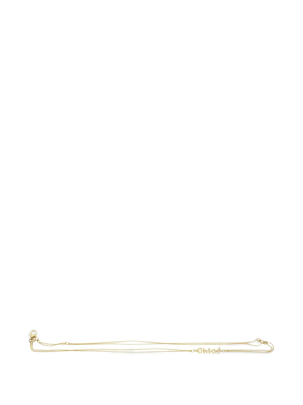 Chloé lariat logo-plaque belt necklace - Oro