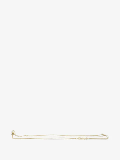 Chloé lariat logo-plaque belt necklace