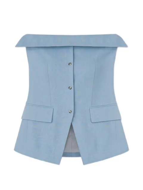 Nanushka Maleah strapless linen blouse