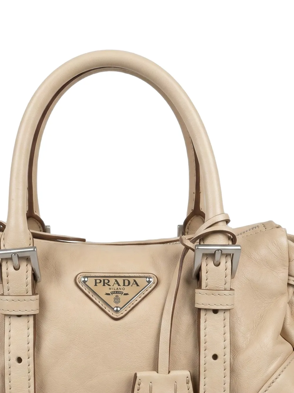 Prada small Karin buckle-detail shoulder bag Beige