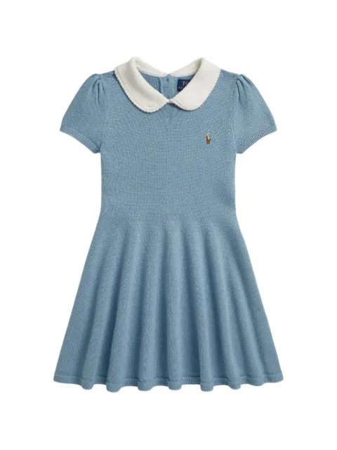 POLO RALPH LAUREN KIDS Polo Pony Peter Pan-collar dress