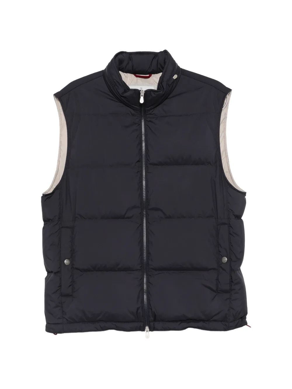 Brunello Cucinelli quilted zip-up jacket - Blau