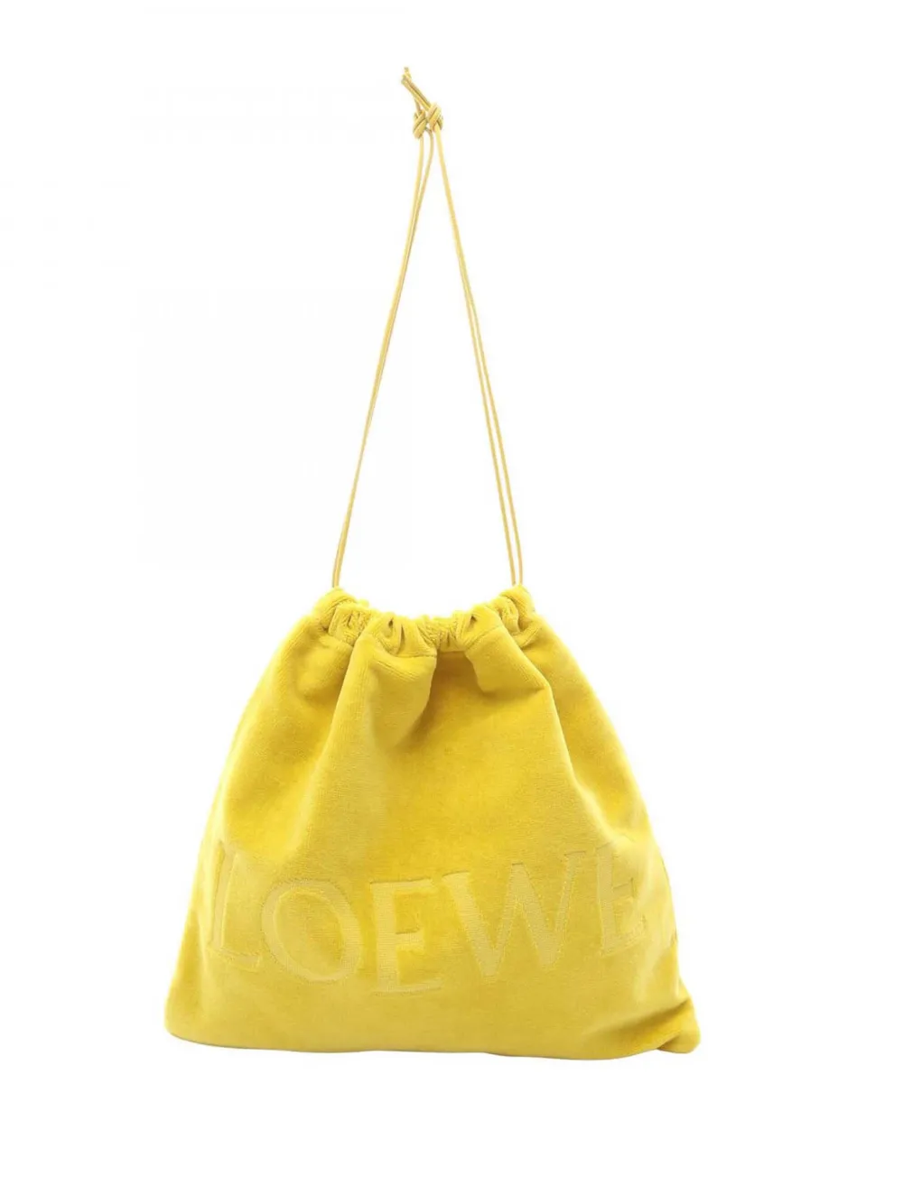 Loewe Pre-Owned Clutch Paula's Ibiza in spugna con coulisse 2000-2026 - Giallo