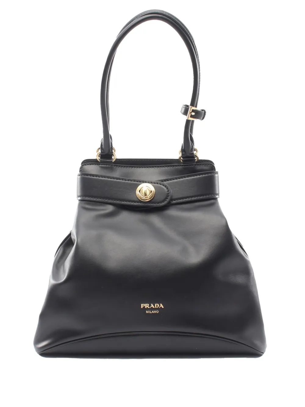 Prada Pre-Owned Borsa a spalla Etude Softy in pelle di vitello 2010-2026 - Nero