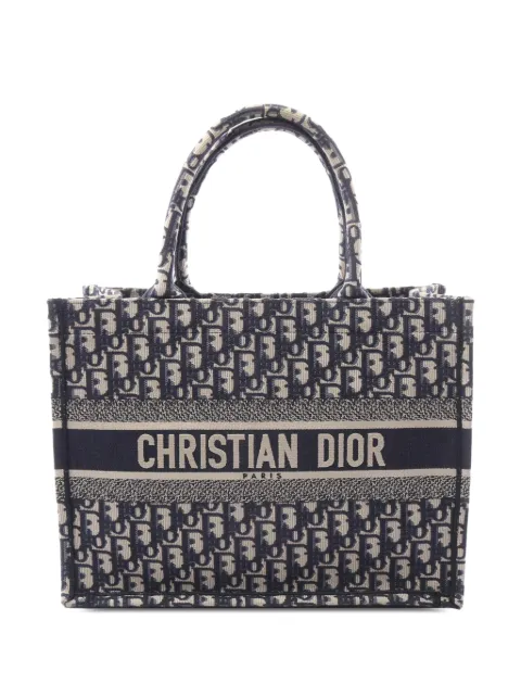 Christian Dior Pre-Owned 2010-2026 Medium Oblique Embroidered Canvas Book tote bag