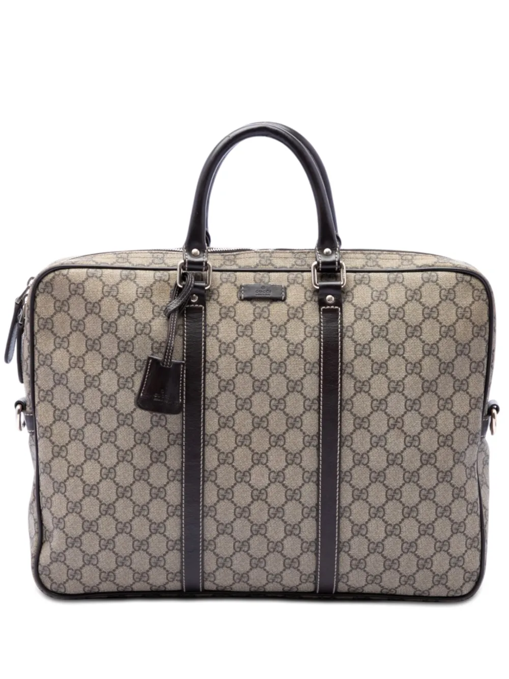 Gucci Pre-Owned Borsa business in tessuto GG Supreme 2016-2026 - Toni neutri