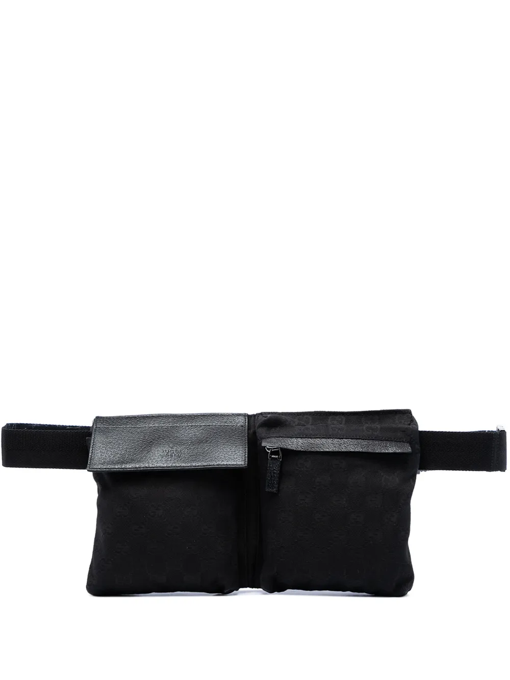 Gucci Pre-Owned Marsupio Double Pocket in tela GG con tasche 2000-2015 - Nero