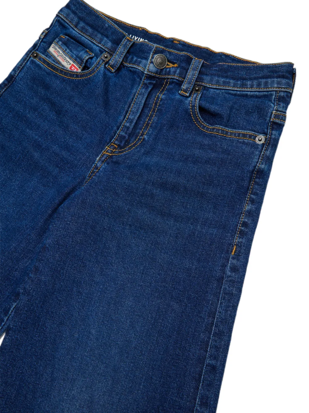 Diesel Kids Jeans met wijde pijpen Blauw