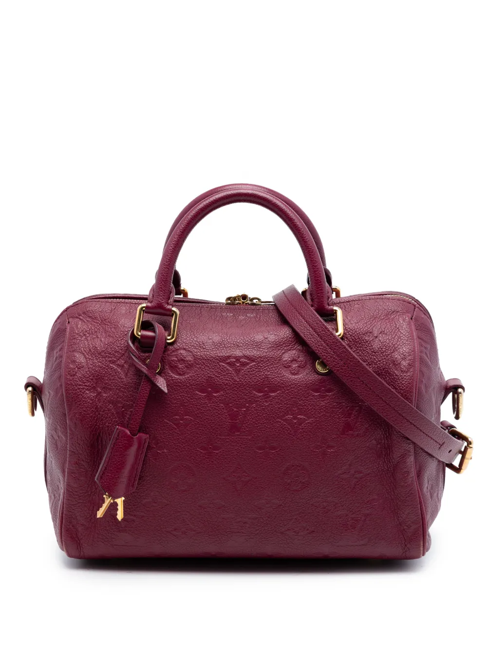 Louis Vuitton Pre-Owned 2012 Monogram Empreinte Speedy Bandouliere 25 satchel - Red