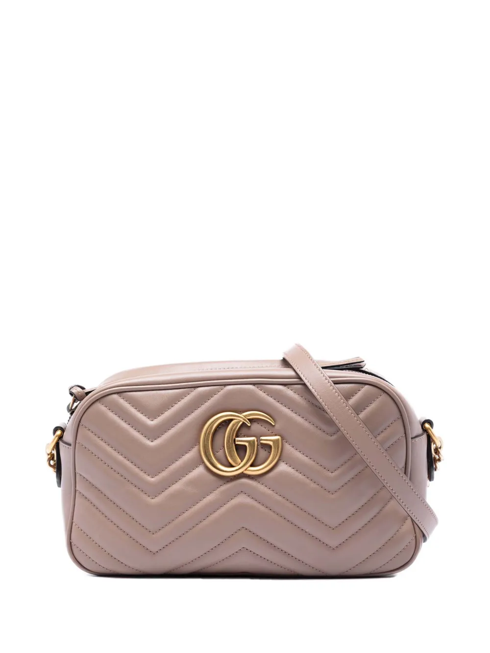 Gucci Pre-Owned Borsa a tracolla GG Marmont piccola in pelle matelassé 2016-2025 - Marrone