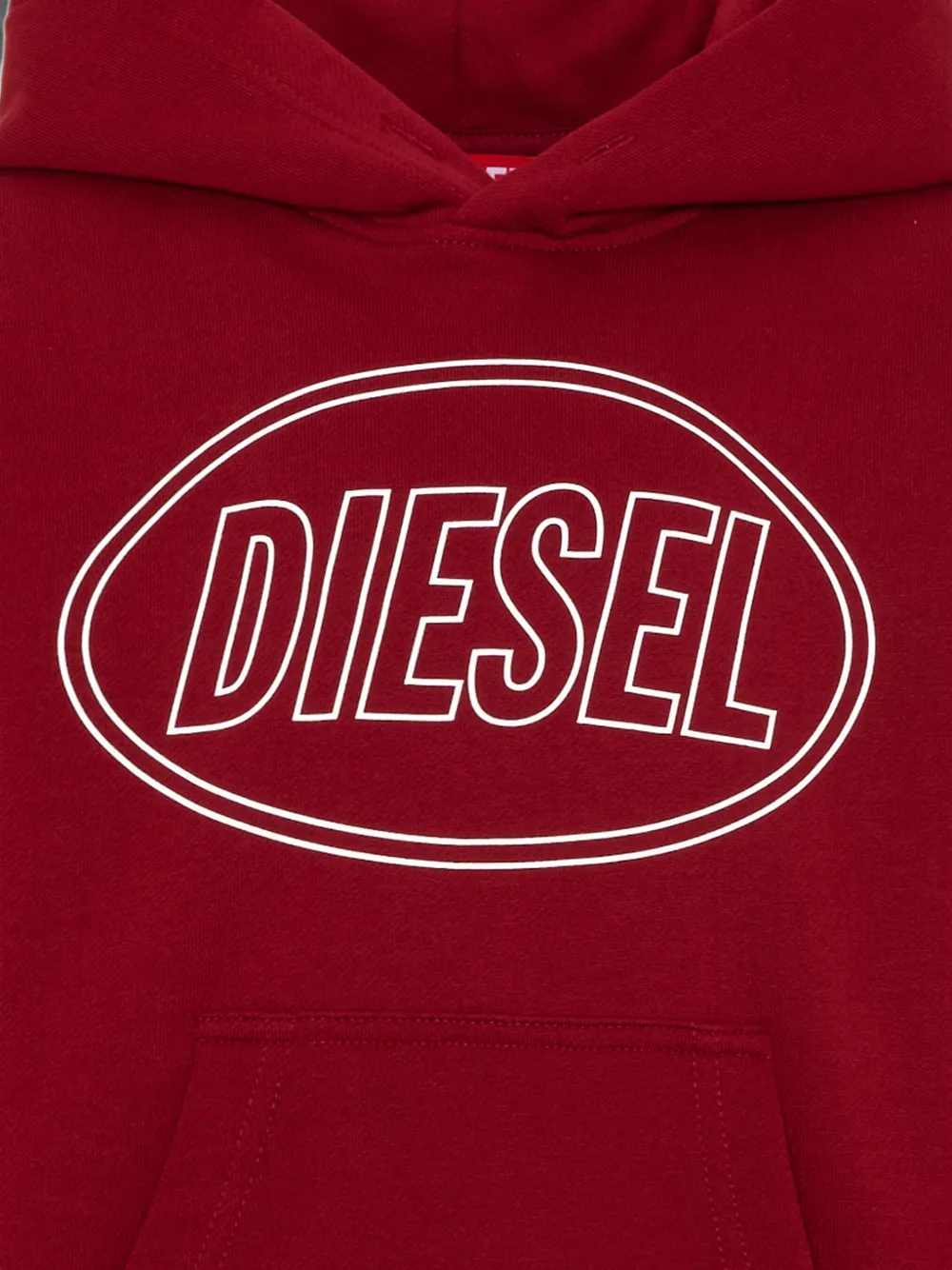 Diesel Kids Hoodie met logoprint Rood