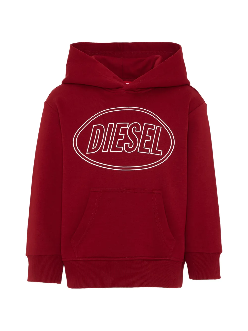 Diesel Kids logo-print pouch-pocket hoodie - Rot