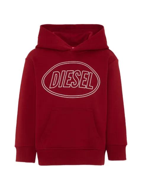 Diesel Kids hættetrøje med logotryk og pouch-lomme