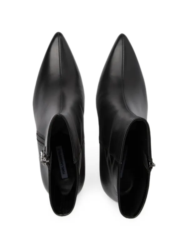 Karl Lagerfeld Jeans Waverly Midi Zip Boots | Black | FARFETCH