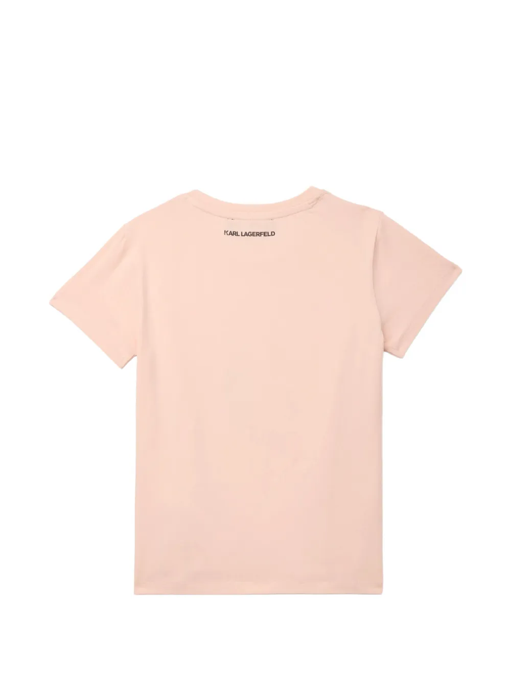 Karl Lagerfeld Kids Ikon Karl Choupette katoenen T-shirt Roze