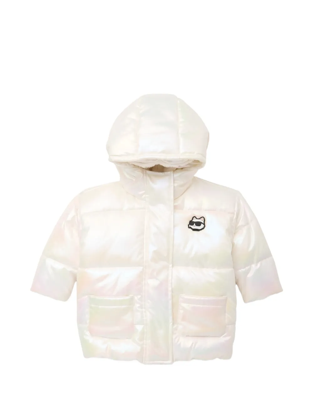 Karl Lagerfeld Kids Piumino con stampa - Bianco