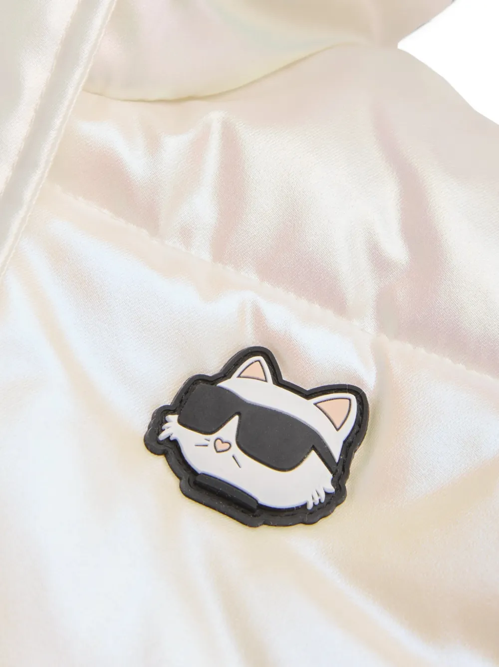 Karl Lagerfeld Kids Iriserend gewatteerd jack Wit