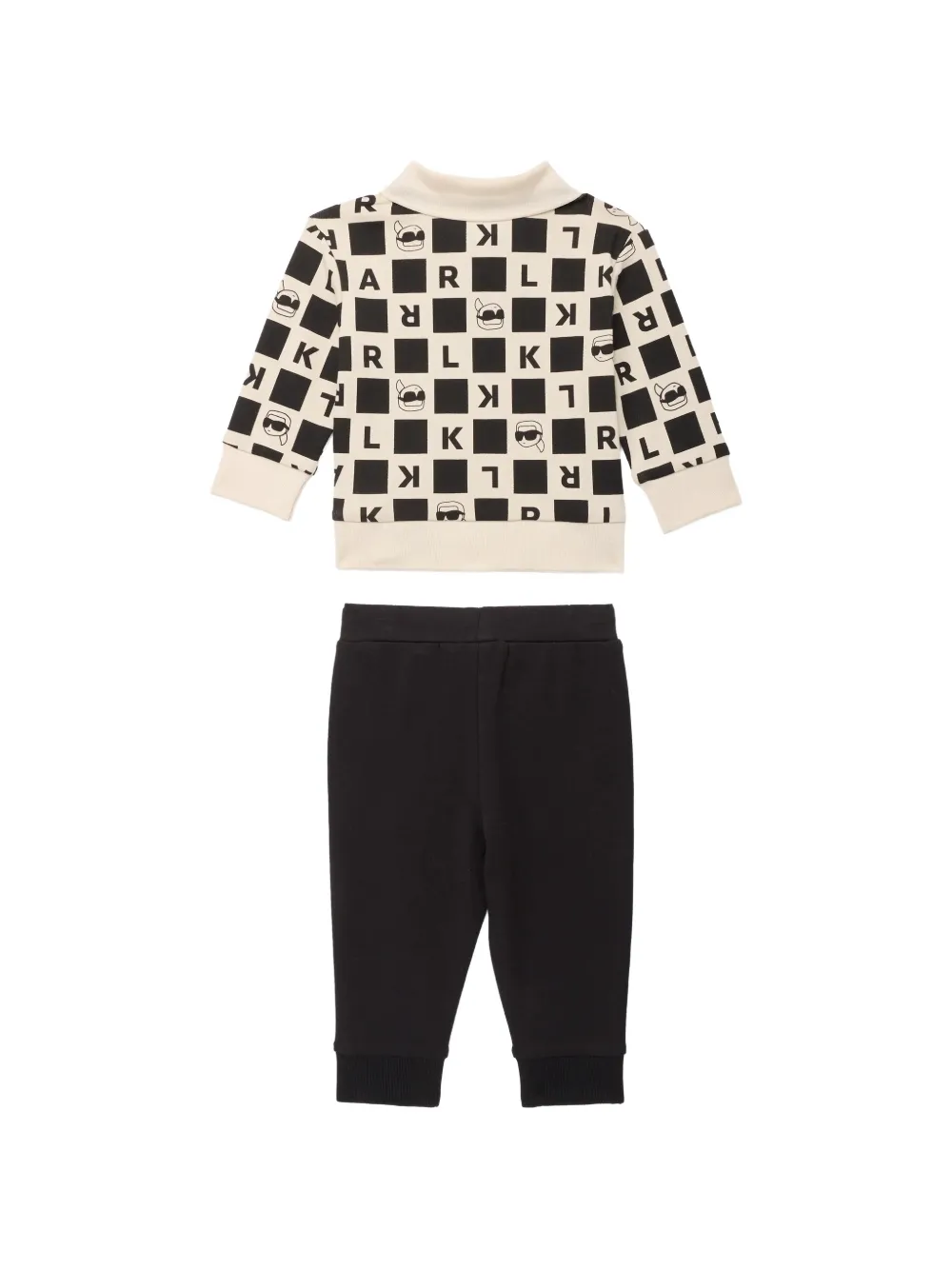 Karl Lagerfeld Kids Trainingspak met logoprint Zwart