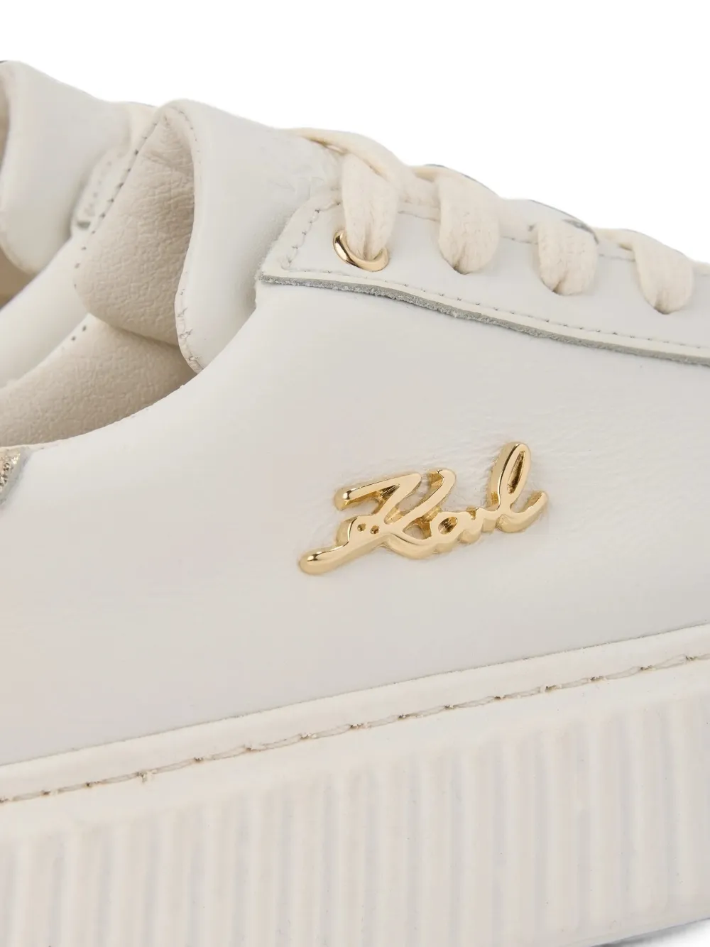 Karl Lagerfeld Kids logo-plaque trainers Wit