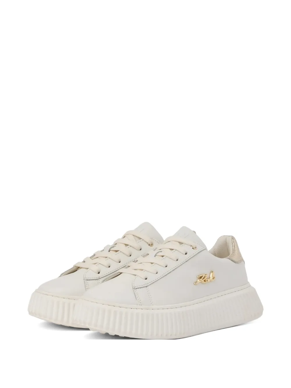 Karl Lagerfeld Kids logo-plaque trainers Wit