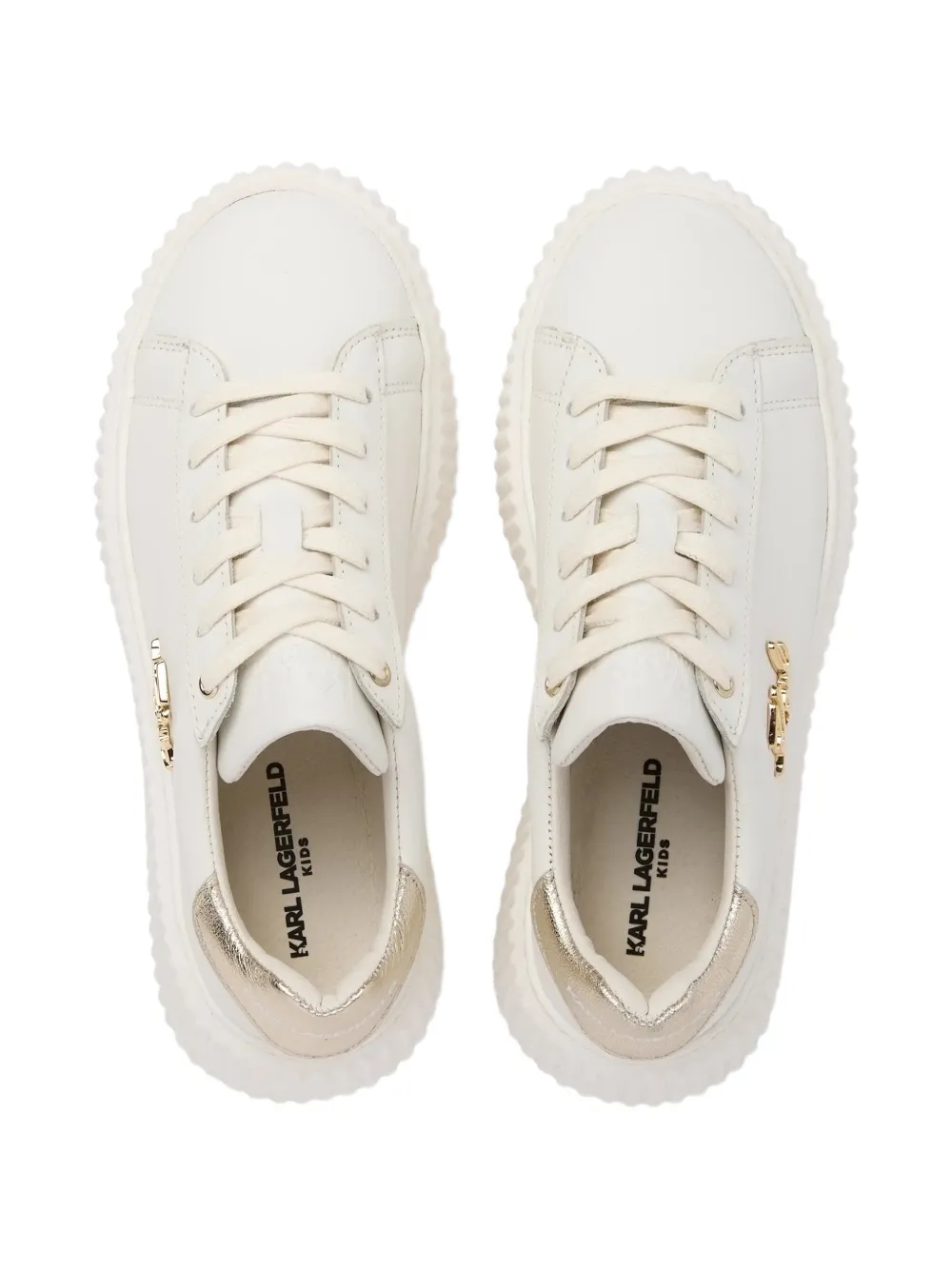 Karl Lagerfeld Kids logo-plaque trainers Wit