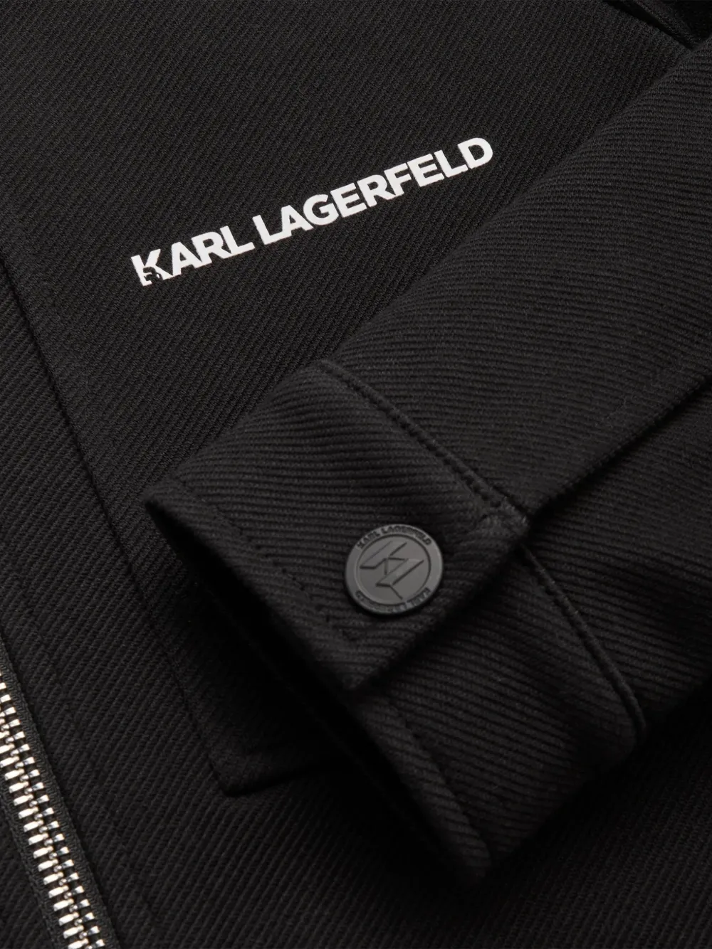 Karl Lagerfeld Kids Vest met rits Zwart