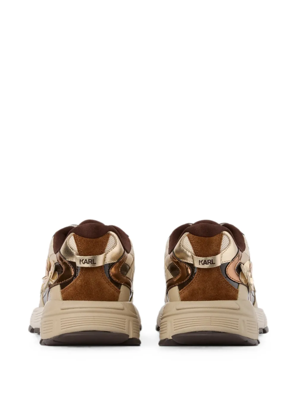 Karl Lagerfeld Orion floral-trim sneakers Beige