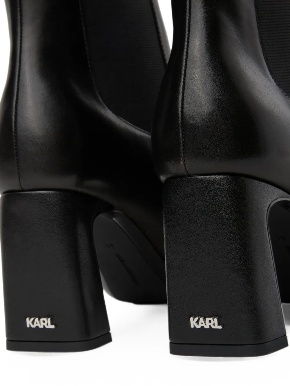 Karl Lagerfeld Kati Chelsea buckle boots Zwart