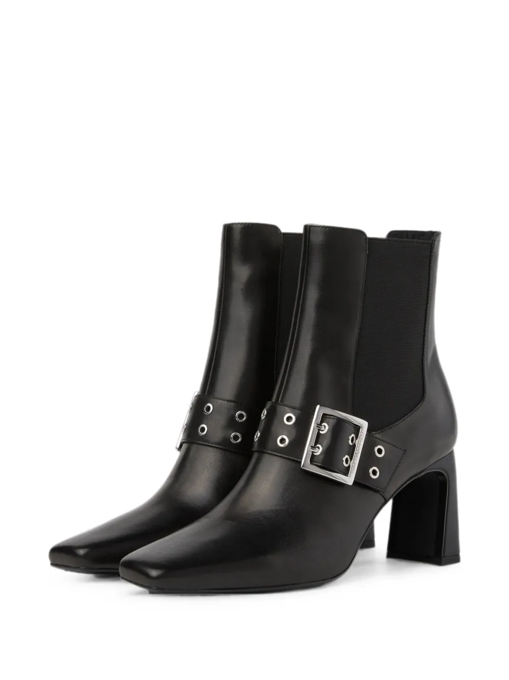 Karl Lagerfeld Kati Chelsea buckle boots Zwart