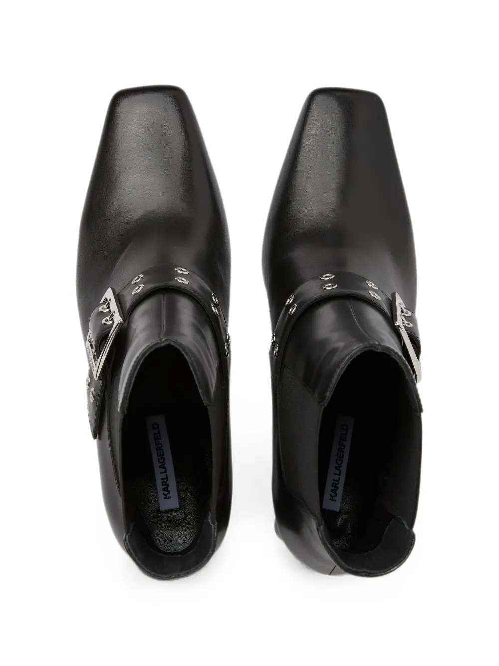 Karl Lagerfeld Kati Chelsea buckle boots Zwart