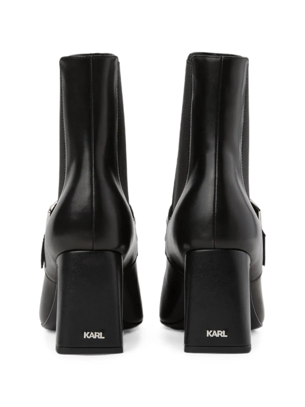 Karl Lagerfeld Kati Chelsea buckle boots Zwart