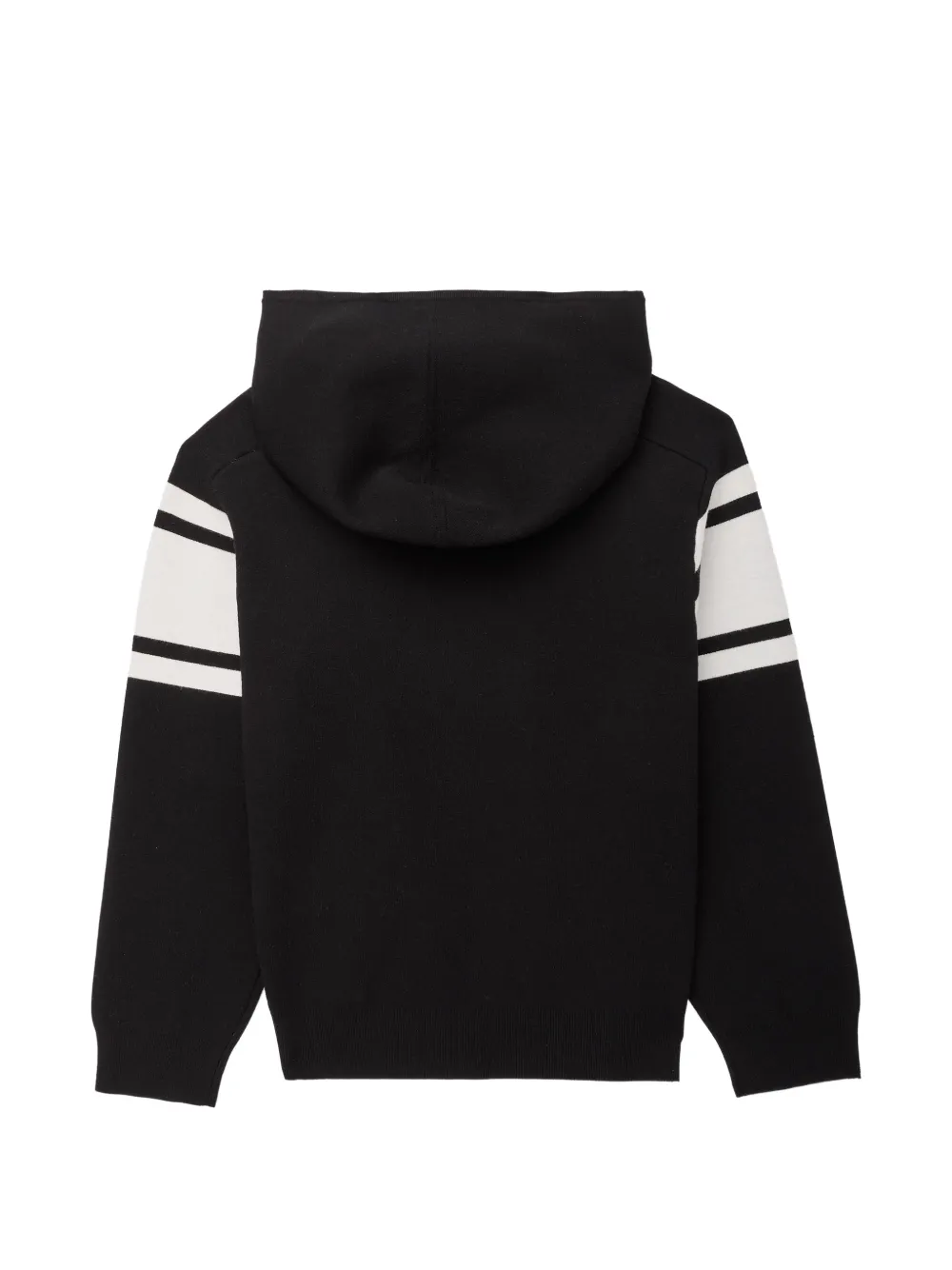 Karl Lagerfeld Kids Gestreepte hoodie met logo-detail Zwart