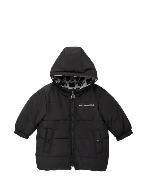 Karl Lagerfeld Kids plumífero reversible con capucha