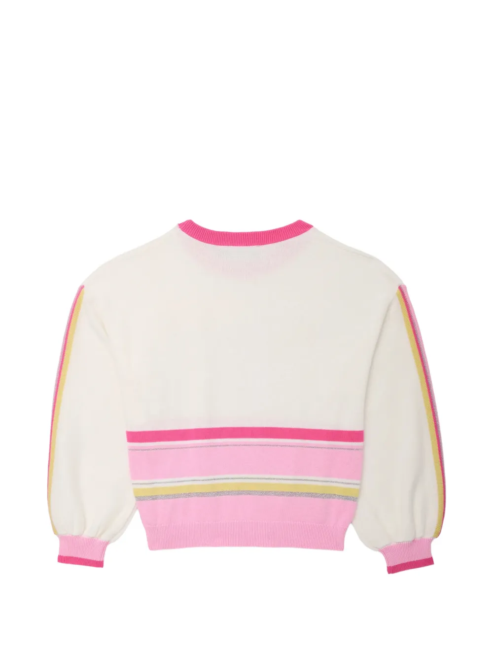 Karl Lagerfeld Kids Gestreepte sweater met geborduurd logo Wit