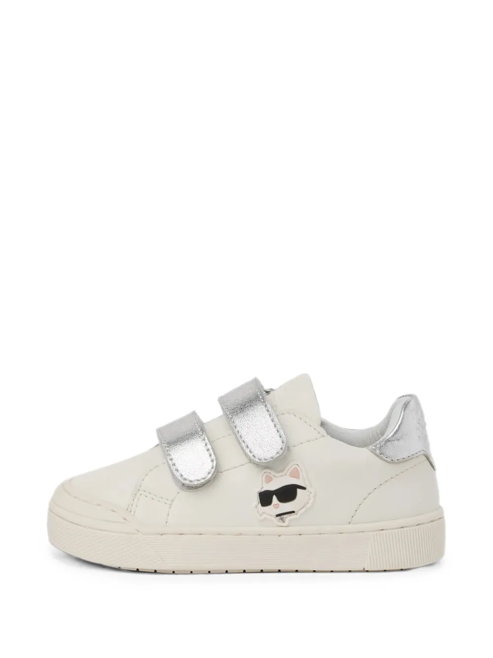 Karl Lagerfeld Kids touch-strap trainers Wit