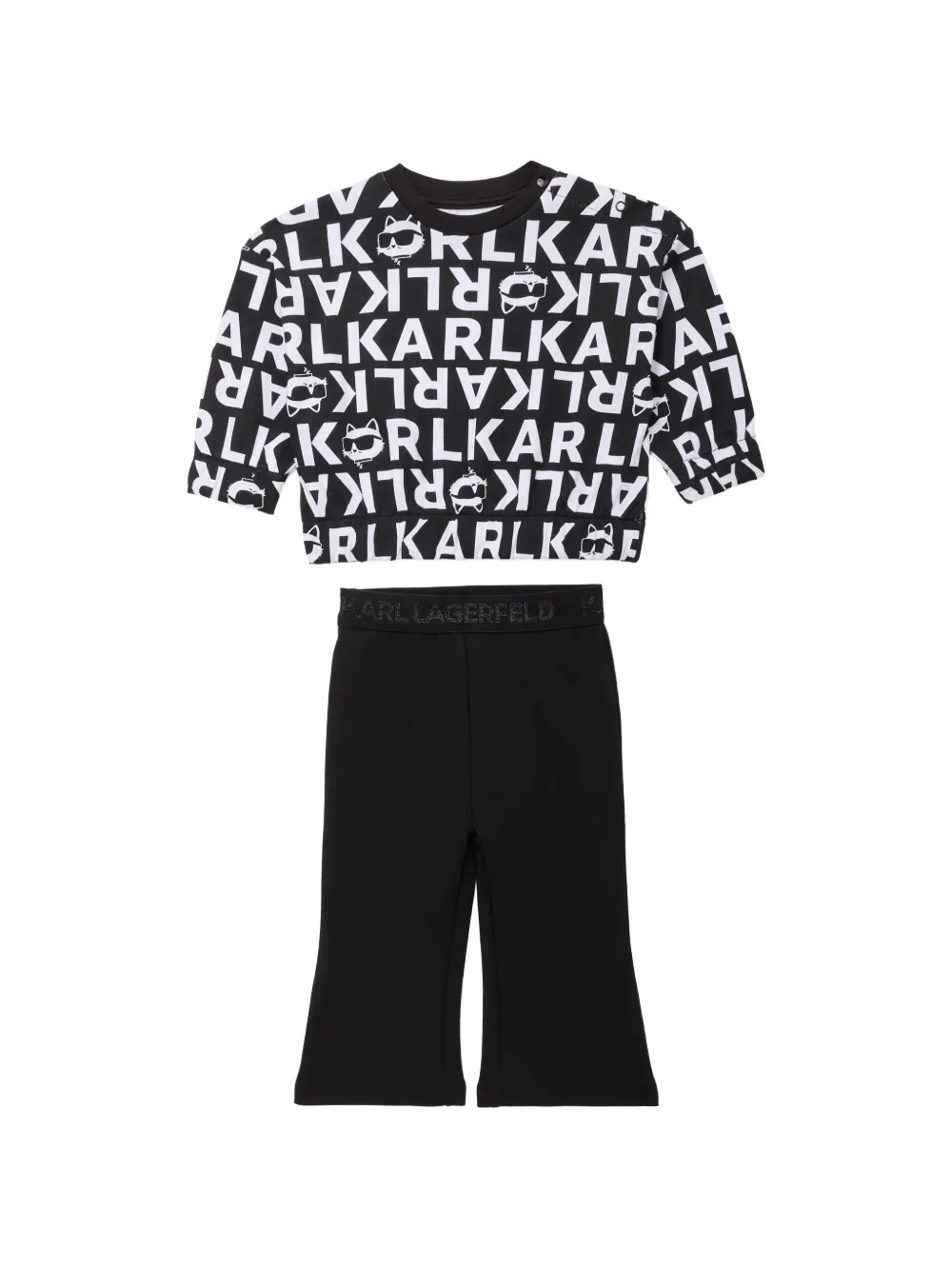 Karl Lagerfeld Kids logo-print track suit - Nero
