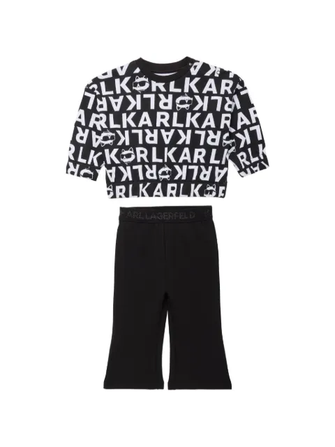 Karl Lagerfeld Kids logo-print track suit