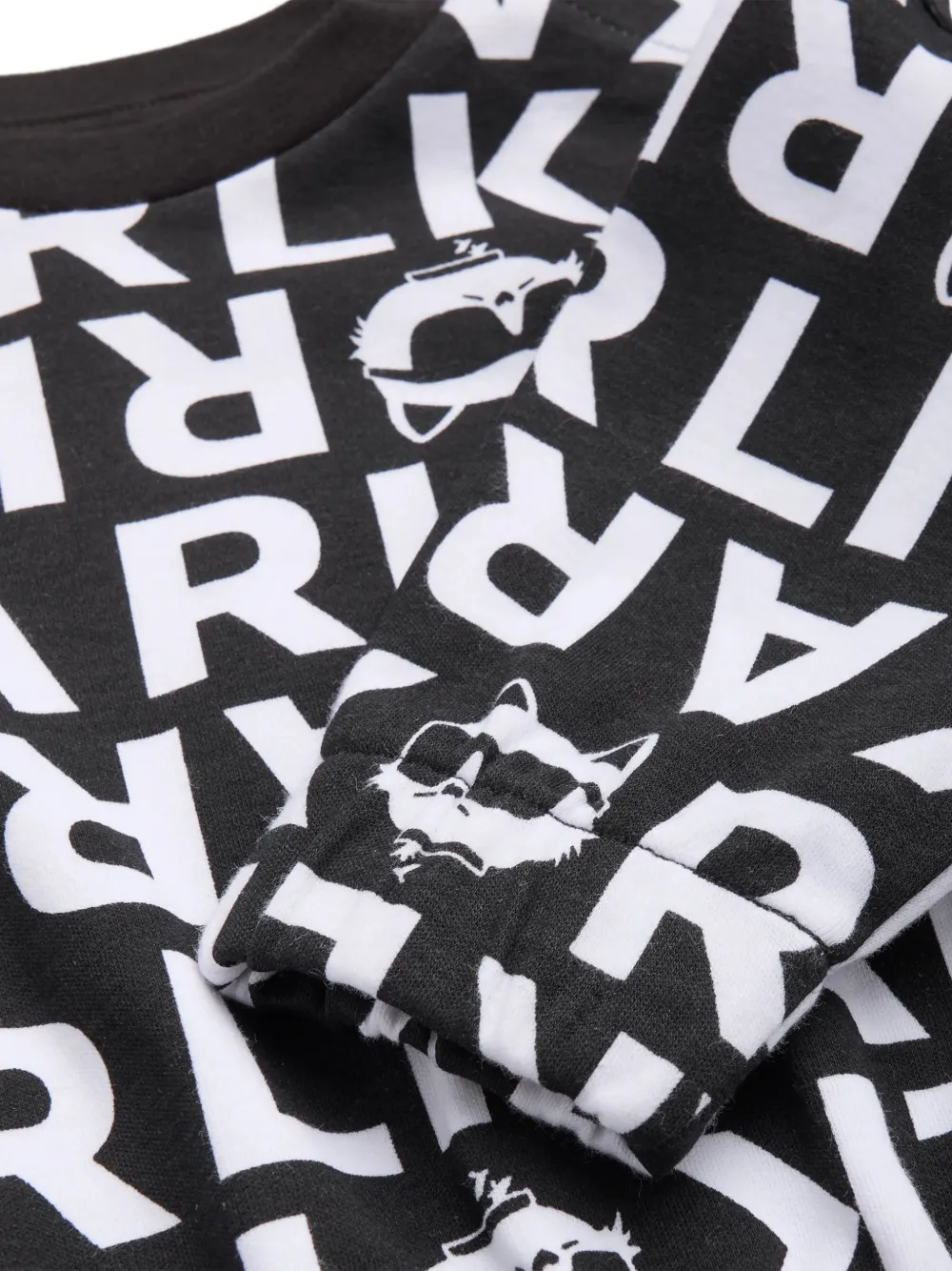 Karl Lagerfeld Kids logo-print track suit Zwart