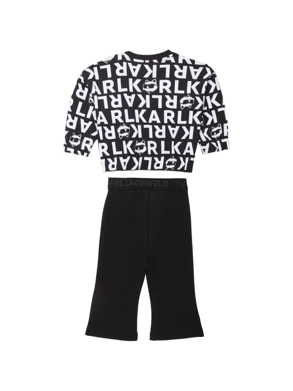 Karl Lagerfeld Kids logo-print track suit Zwart