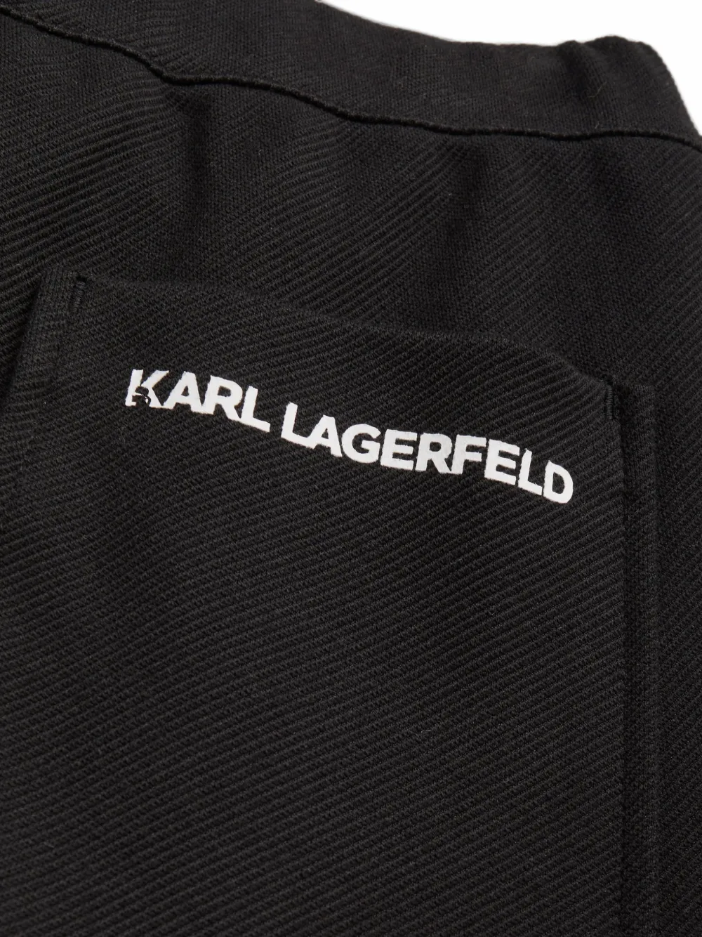 Karl Lagerfeld Kids Plooibroek met trekkoord Zwart