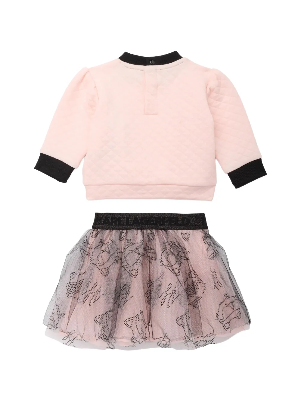 Karl Lagerfeld Kids Gewatteerde tulen rok Roze