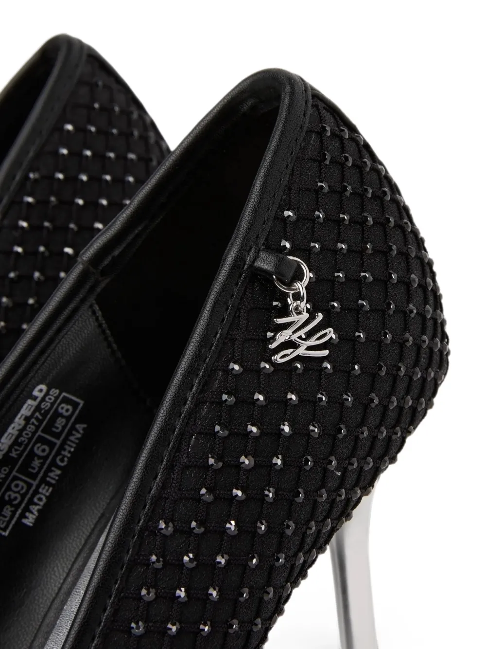 Karl Lagerfeld Sarabande gemstone-embellished pumps Zwart