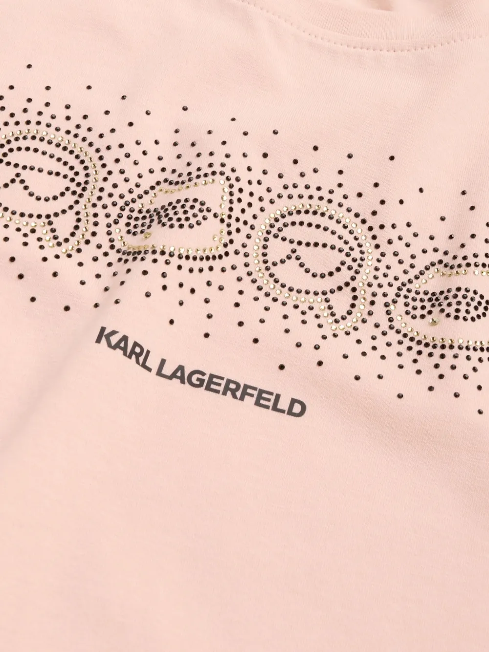 Karl Lagerfeld Kids T-shirt met stras Roze