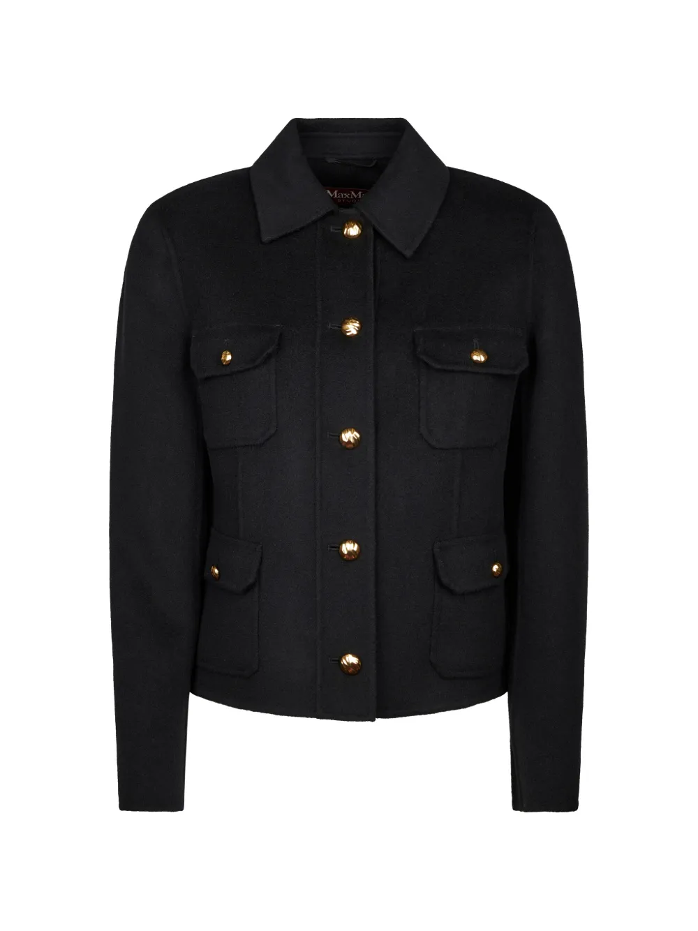Max Mara button-up pocket-detail jacket - Black