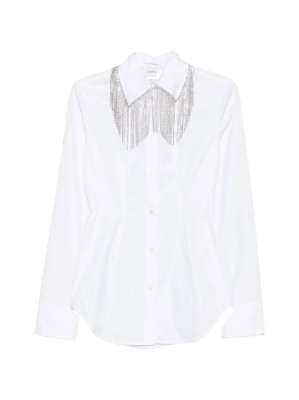 Sportmax crystal-detail shirt - Weiß