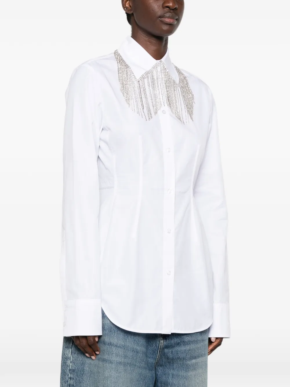 Sportmax T-shirt met kristallen Wit