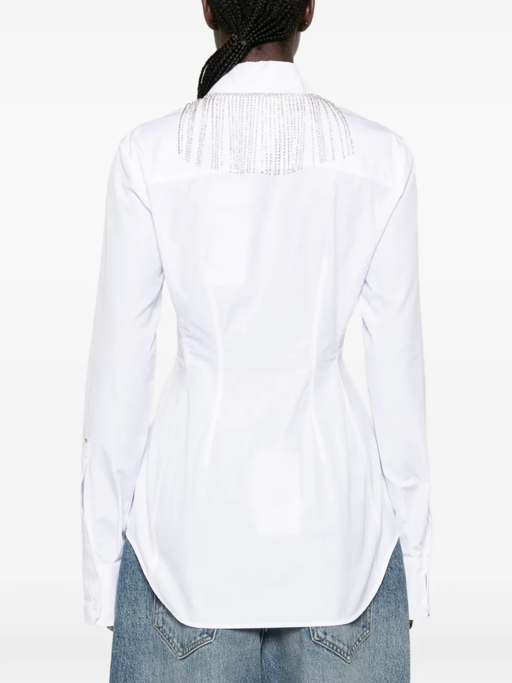 Sportmax T-shirt met kristallen Wit